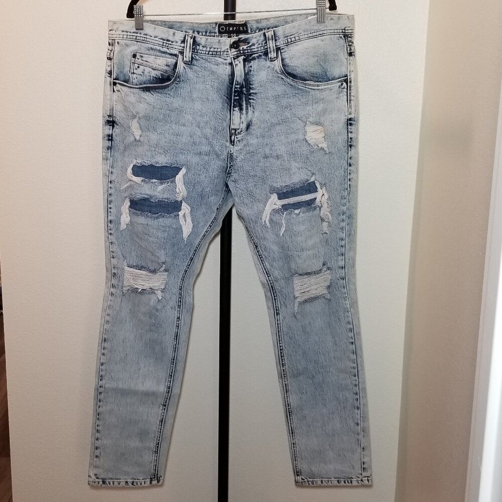 Empyre Jeans Mens Size 38 Verge Retro Straight Leg Distressed Jeans Y2K‎ Street